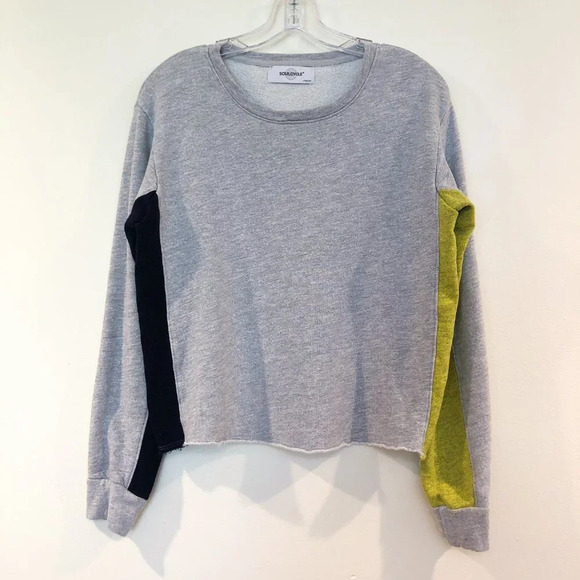 Soulcycle Colorblock Graphic Cropped Sweatshirt M - Picture 6 of 9